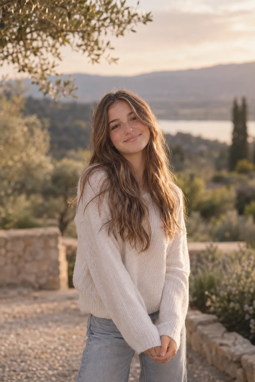 Retrato de Emilia al aire libre, imagen de ejemplo para una celebración
